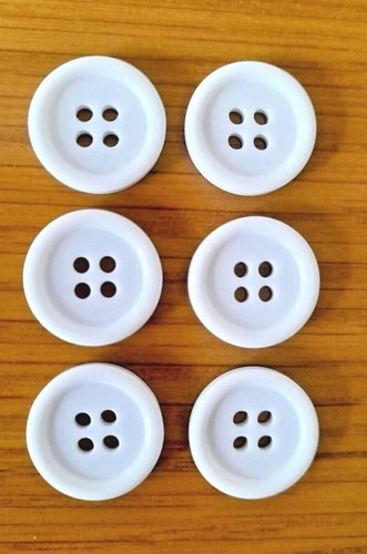 White hole flat back - white, sew