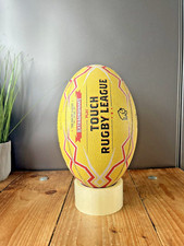 YELLOW RHINO LIGHTNING SIZE 4 TOUCH RUGBY LEAGUE BALL