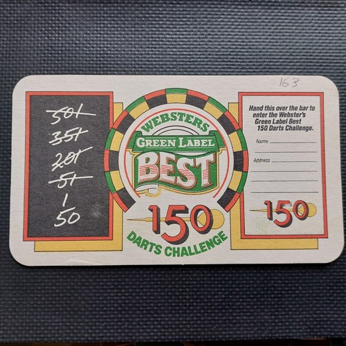 Websters beer mat cat - websters,