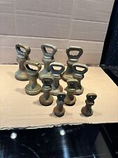10 x antique  Brass Bell Weights for spares (BB490)