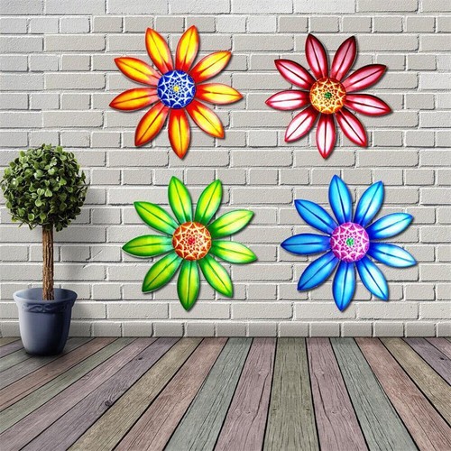 Metal flower wall art - wall,