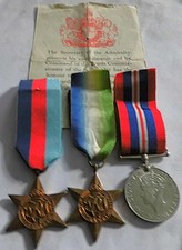 WW2 ROYAL NAVY ATLANTIC STAR GROUP 3 MEDALS BOXED NIELSON STRATFORD LONDON