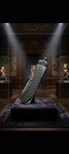Large maori toki pendant - maori, water