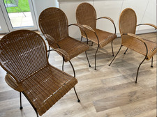 4 x vintage Conran wicker chairs