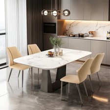 2x Dining Chairs Set Leather
