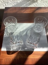 WATERFORD Lismore Crystal Whiskey (large) Glasses / Tumblers - set of 4