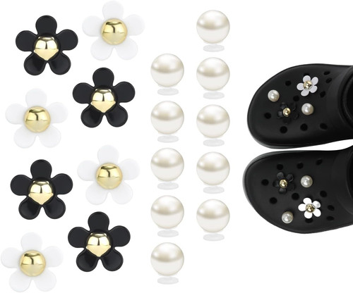 18pcs pearls shoe charms - 18pcs,