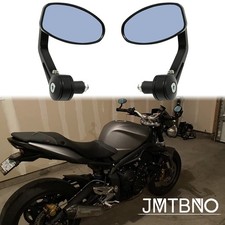 7/8" Motorcycle Bar End Rearview Side Mirrors For Triumph Speed Triple 675 1050