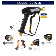 4000 PSI High Pressure Jet Washer Gun with Karcher Adapter