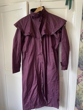 Jane Austin Ladies Coat Burgundy Hooded waterproof Rain jacket UK Size 12