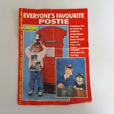 Vintage Postman Pat Knitting Pattern - Jumper & Jess the Cat Toy, 22-40"