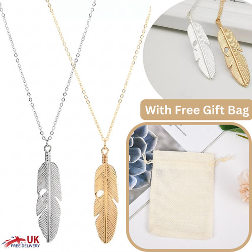 Silver gold feather - silver,