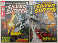 Marvel comics bronze age 1970 John Buscema Silver Surfer (twin pack) #12 & #13