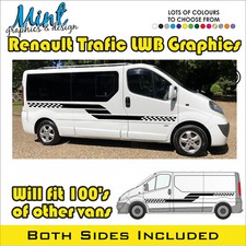 LWB RENAULT TRAFIC Camper Side Stripes Decals Stickers Van Graphics FREE P&P 019