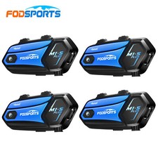 10 Riders 2000m Motorcycle Intercom Helmet Bluetooth Headset with FM M1-S Plus