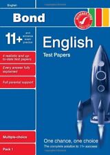 Bond 11+ Test Papers English Multiple-Choice Pack 1 (Bond Assessment Papers) By
