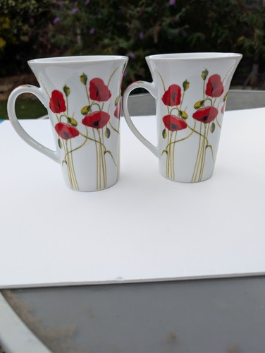 Dunelm poppy mugs cups - dunelm, x