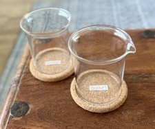 Bodum Bistro Glass Milk & Sugar with Cork Coasters. Vintage ‘Picard’ Design
