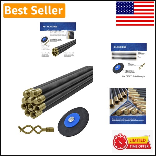 Universal drain rod set - rod, 9m