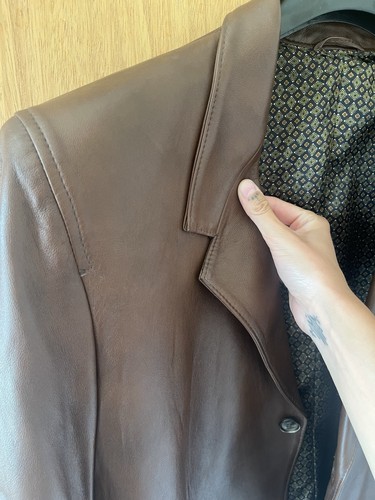 Handmade brown leather thigh - brown,