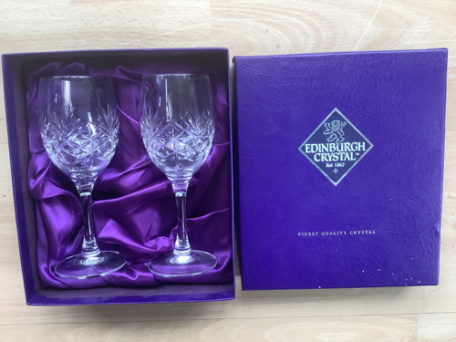 Pair edinburgh crystal wine - pair,