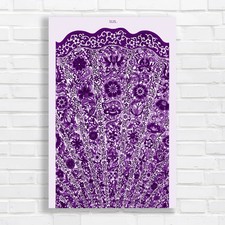 Vibrant Floral Tapestry Purple