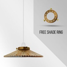 Light Shade Ceiling Easy Fit Pendant Lamp Replacement Amber Glass Light Fitting