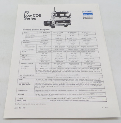1980 volvo diesel - volvo, f7
