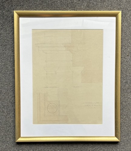 Vintage framed architectural - vintage,
