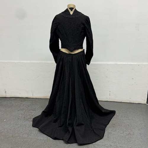 Victorian repro mourning boned - repro,