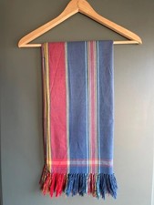 Designers Guild Blue Blanket – Vibrant Patterned Weave–Outdoor Summer Essential