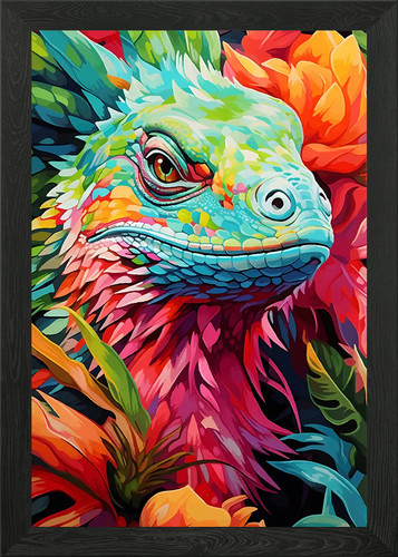 Colorful lizard flowers - colorful,