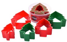 Christmas Tree Cookie Cutters Set x 5 Cutters Cake Decorating Crafts