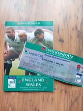 2000 England vs Wales Six Nations Programme & Ticket, Twickenham, Rugby Union