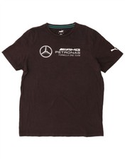 PUMA Mens Mercedes AMG Petronas Graphic T-Shirt Top Large Black Cotton OT13