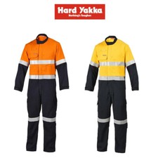 HARD YAKKA Fire Resistant Hi-Vis Safety Taped Tecasafe Work Overalls (Y00303)