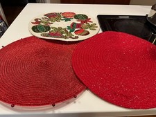 LOT OF 3 Christmas Table Mats