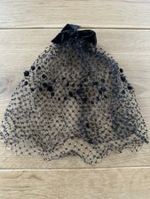Vintage 1960s VEIL HAT BLACK