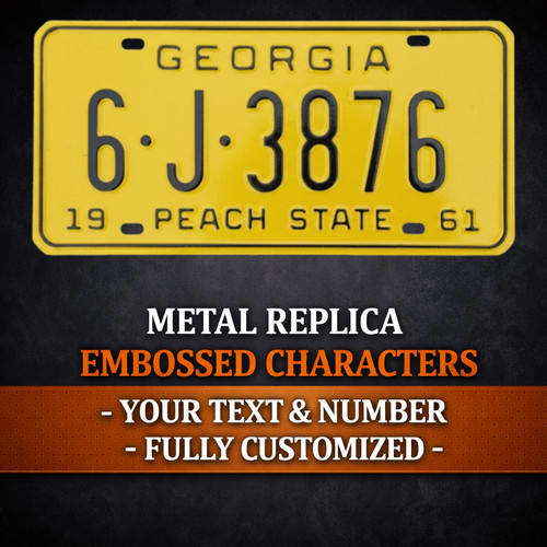Georgia 1961 metal embossed - georgia,