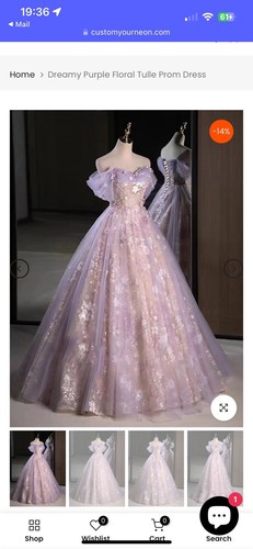 Lilac tulle prom dress - tulle,