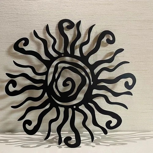 Sun metal wall art - art, rust