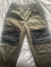 Nike Mens Trousers Large Green Khaki Cargo Utility Combat Pants Swoosh Bottoms
