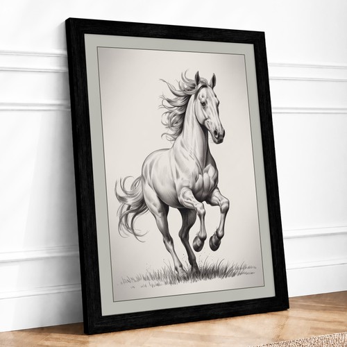 Horse motion drawing - horse, in