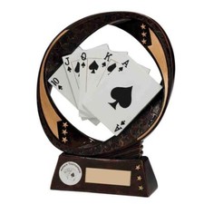 Poker Trophy Royal Flush Card