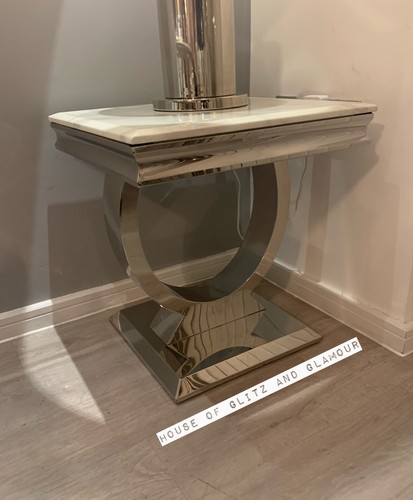 Marble side lamp table - marble,