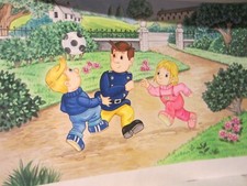 Fireman Sam playing Football P 10 - 11 Toy Box Magazine