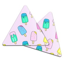 2x Triangle Coaster - Pink Ice