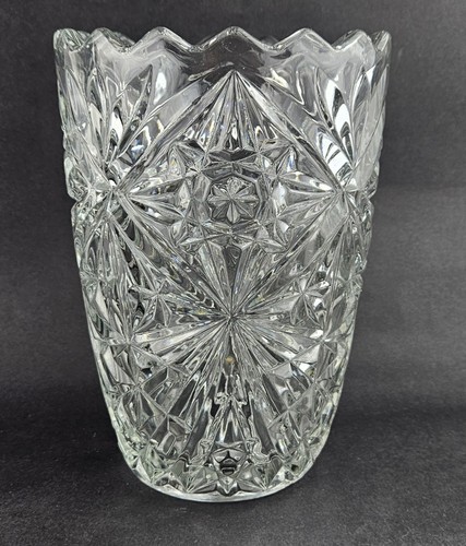 Crystal vase featuring cut - crystal,