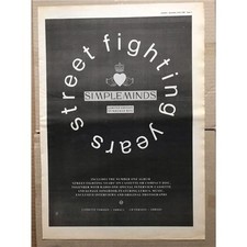 SIMPLE MINDS STREET FIGHTING YEARS POSTER SIZED original music press advert from