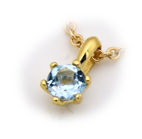 Ladies pendant topaz real gold - pendant,